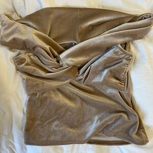 Reformation Shimmering Velvet Top